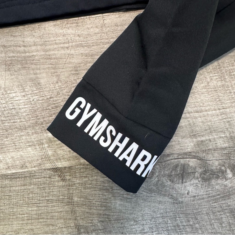 NWOT Gymshark Non Stop Black Cropped Hoodie Womens Sz. L - Picture 5 of 9